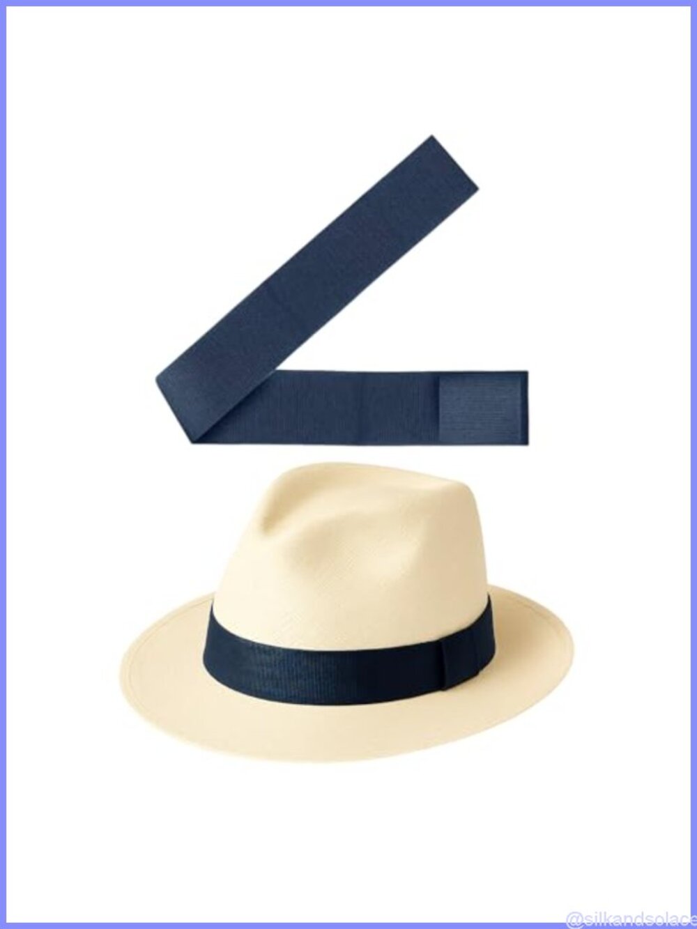 Linen Panama Hat Band Ribbon Hatband for Fedora Cowboy Hats Handcrafted